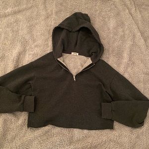Garage Cropped Quarter Zip Hoodie